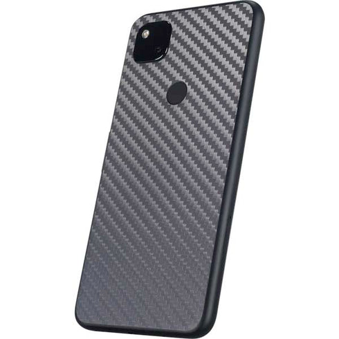 Silver Carbon Fiber Specialty Texture Material Google Pixel 4a Skin